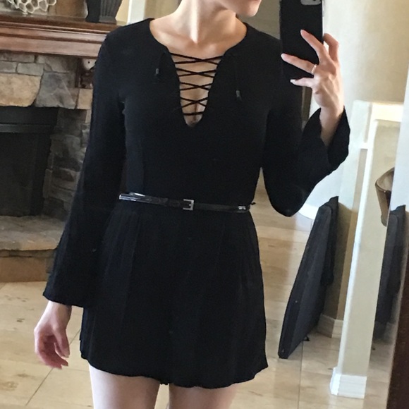 Mango Sexy Lace-Up Romper - Picture 4 of 5